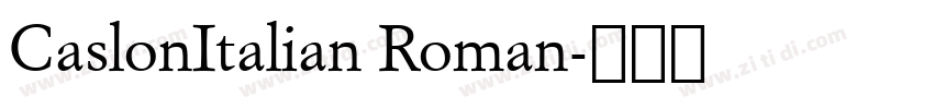 CaslonItalian Roman字体转换